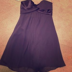 Formal strapless dress.